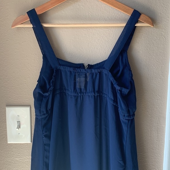 STEVIE & LINDSAY Navy Blue Front Zip Mini Dress - Picture 5 of 8